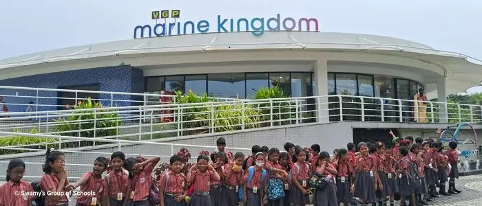 School excursion trips enjoying at VGP Marine Kingdom